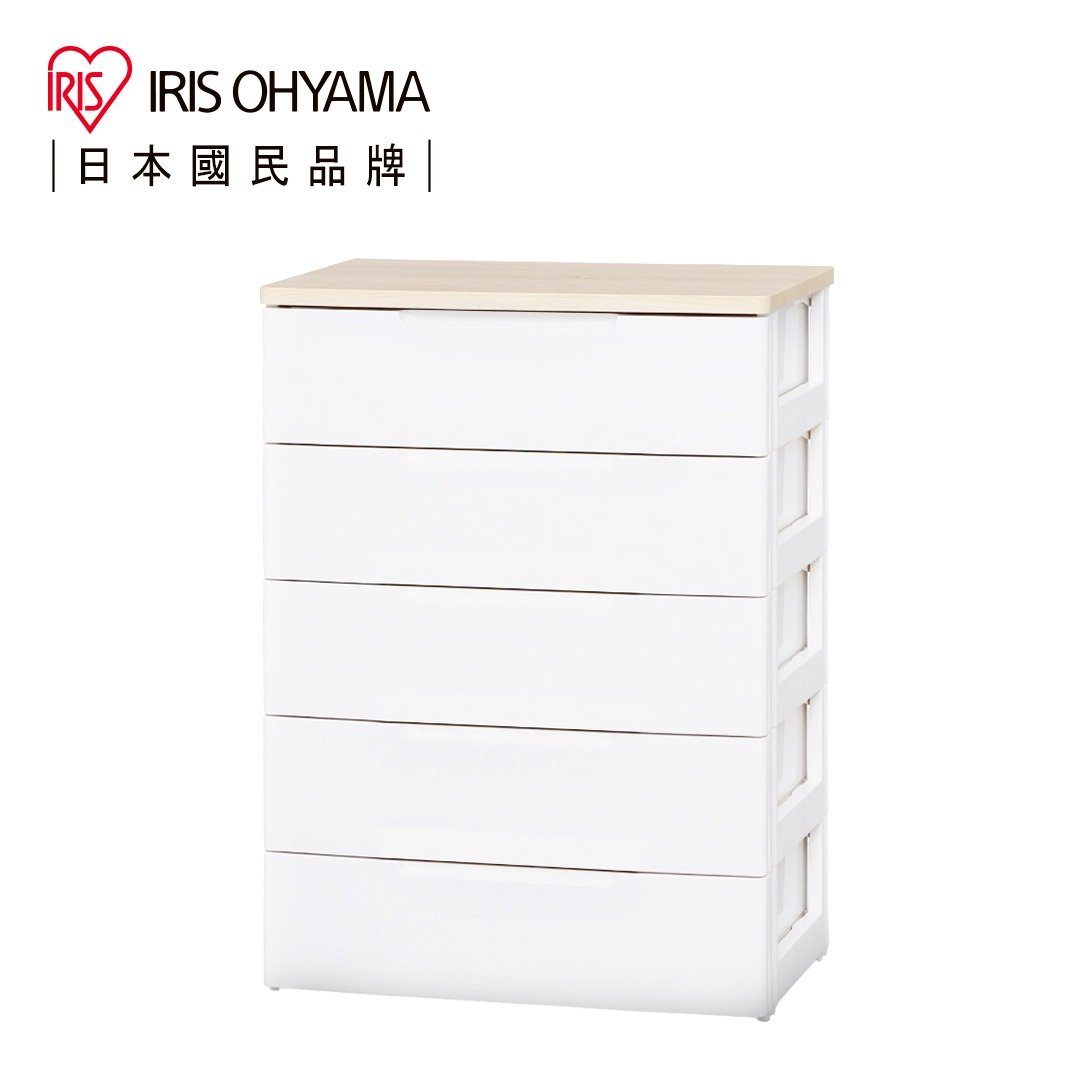 IRIS OHYAMA 愛麗思歐雅瑪 木質天板五層收納櫃 HG-555 寬56cm 日本設計 免組裝