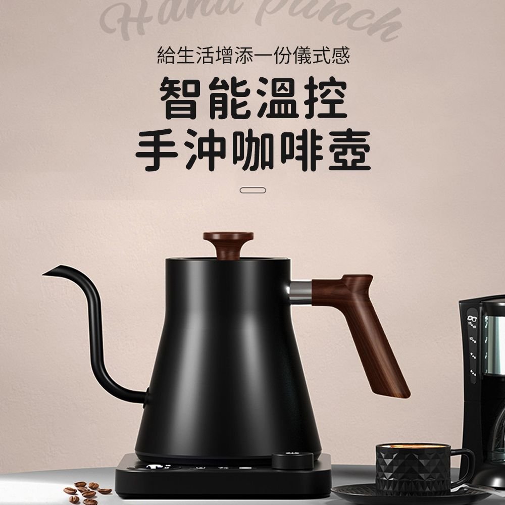 Felsted 菲仕德 KT90 溫控手沖壺本體，304 不鏽鋼壺身與鵝頸細嘴；商品圖來源：PChome 24h 購物