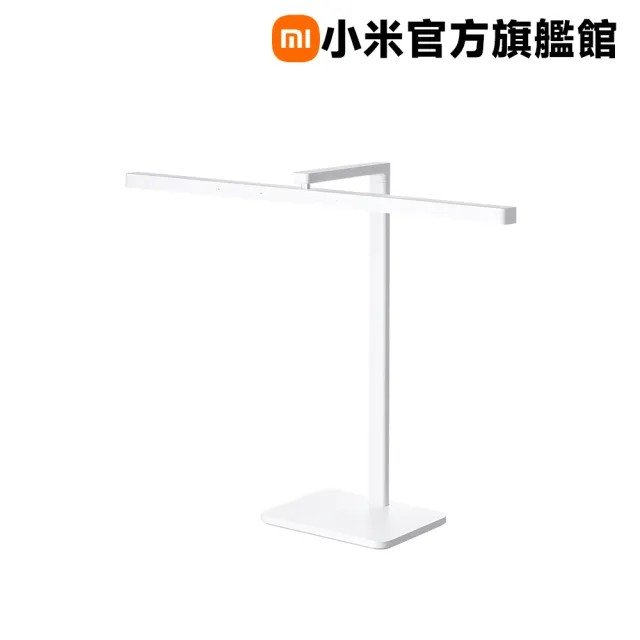 小米 Xiaomi LED 智慧檯燈 2 的 60cm 長燈頭與全桌照明情境；商品圖來源：小米官方旗艦館（momo 購物網）